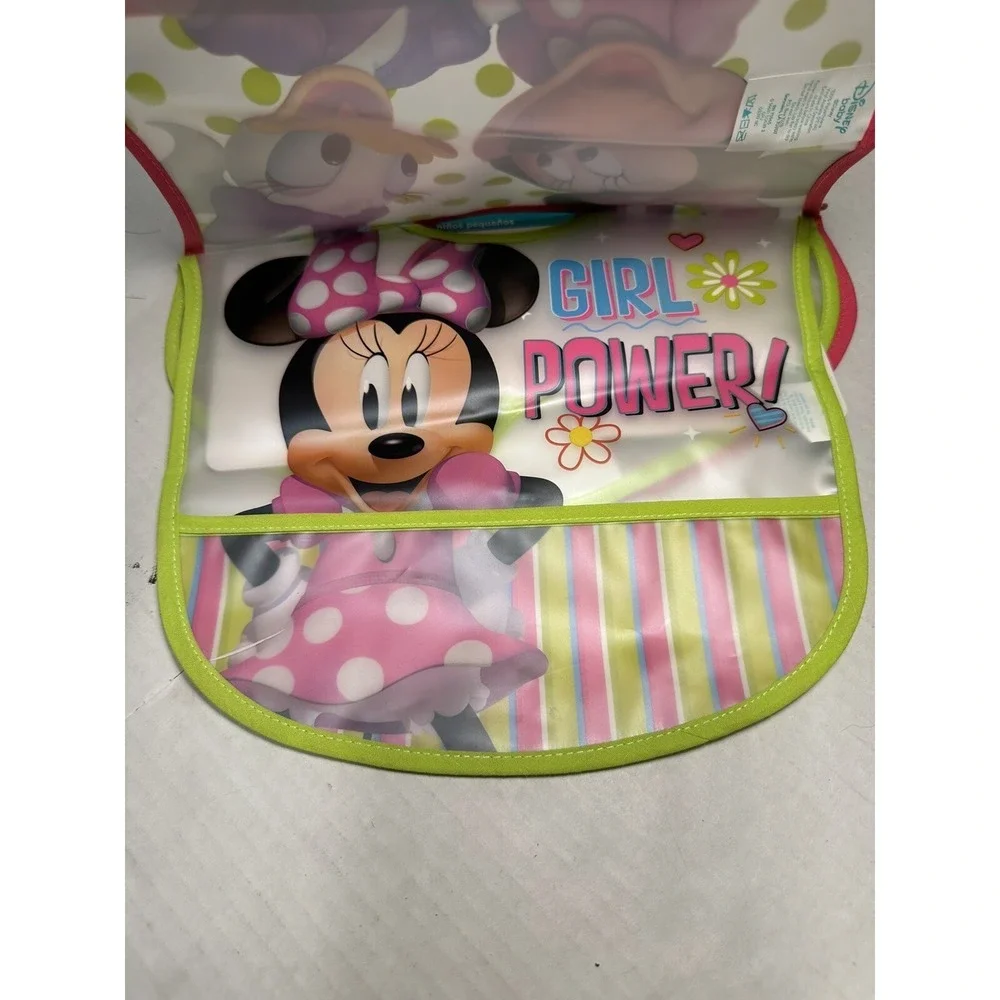 baby toddler bibs 2 pack water resistant minnie mouse disney